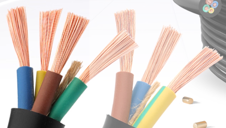 RVV纯铜芯电缆线三相2芯3芯4芯1.01.52.546平方电源线护套线铜线