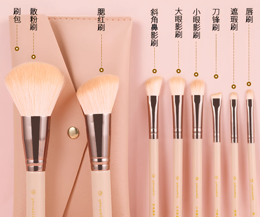 化妆刷套装眼影刷刀锋刷散粉腮红修容晕染鼻影初学者全套刷子工具